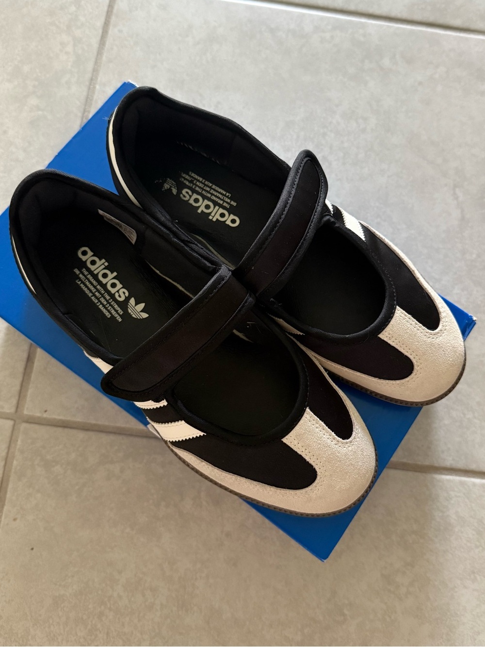 adidas samba  Black and White Mary Jane Athletic Shoes